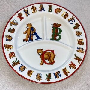 Tiffany & Company Alphabet Bears porcelain divided plate pristine